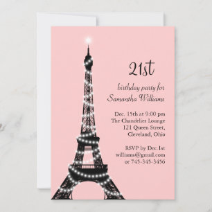 Convite à Torre aniversário de 21 anos Eiffel
