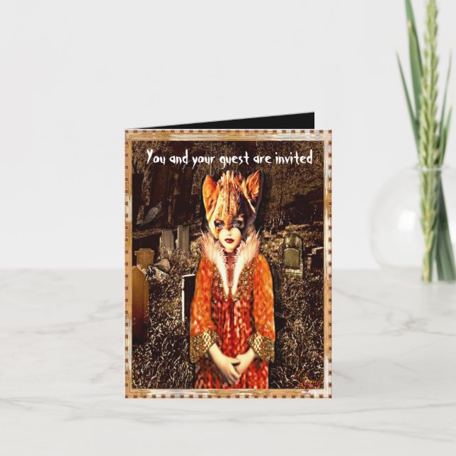 Convite A véspera o Dia das Bruxas especial Hallow dobrado (Frente)