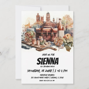 Convite à vista de castelo Picnic de Verão