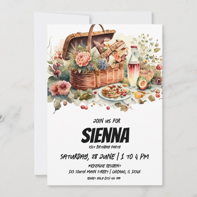 Convite à vista no lado do Picnic (Frente)