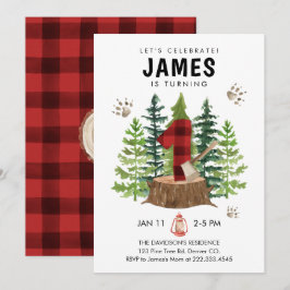 Convite à Xadrez de primeiro aniversario Buffalo e