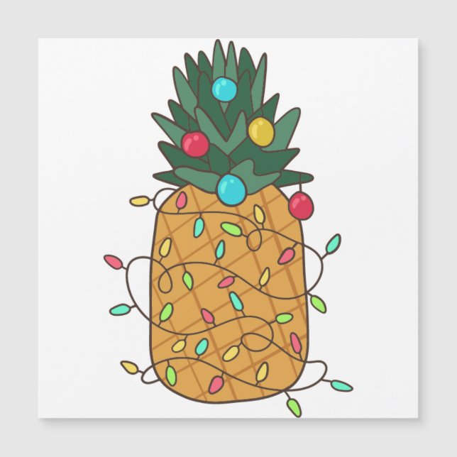 Convite Abacaxi de Natal Tropical (Frente)