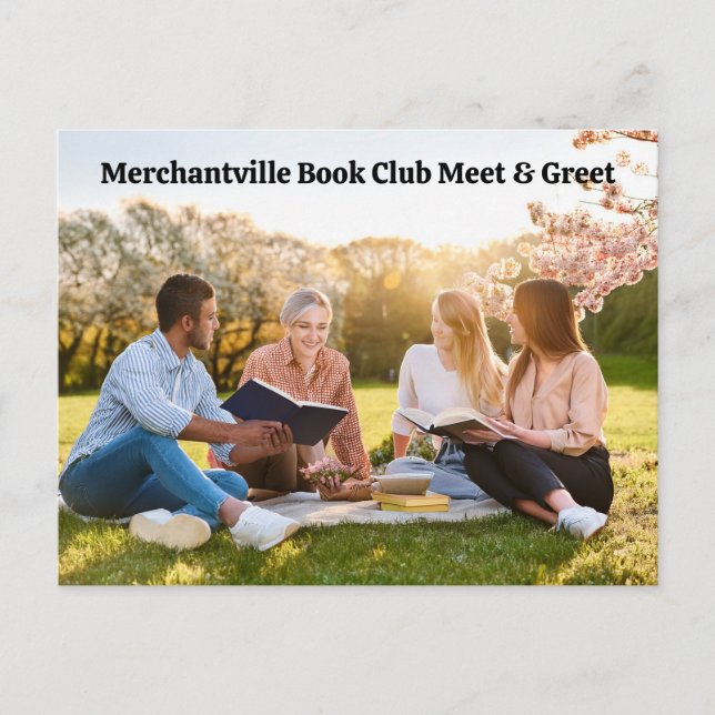 Convite Aberto do Clube do Livro Personalizável (Frente)
