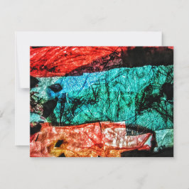 Convite abstrato de colagem crepuscular, Colagem a
