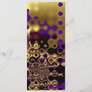 Convite Abstrato Dourado Roxo Preto