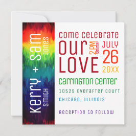 Convite abstrato moderno vibrante do casamento do