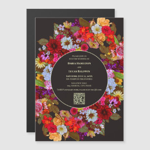 Convite Acordo de Flores Mistas Elegantes - Casamento com