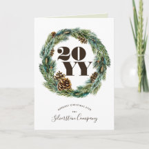 Acorn Wreath Christmas Holiday Corporate Foled