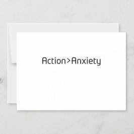 Convite Action Over Anxiety Minimalist Magnetic Card