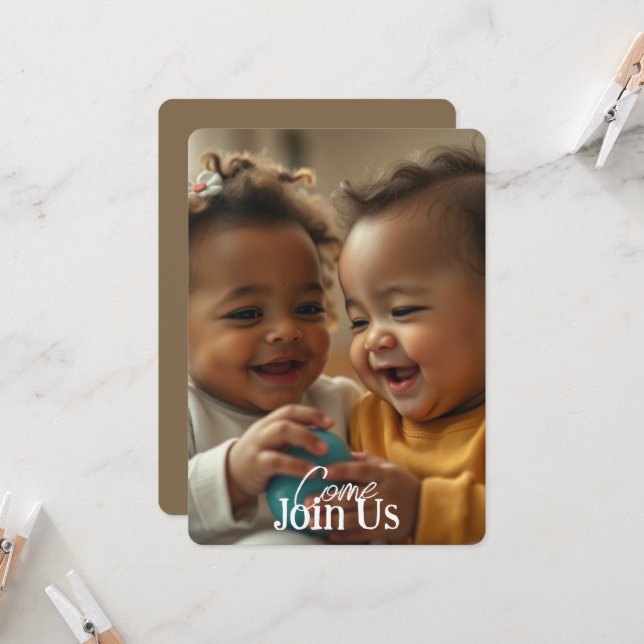 Convite Adicionar Foto e Texto (Frente/Verso In Situ)