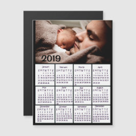 Convite Adicionar uma foto a este calendário preto 2019