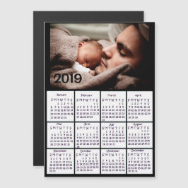 Convite Adicionar uma foto a este calendário preto 2019