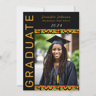 Convite Afrocentrico para Graduação Afro-Americana