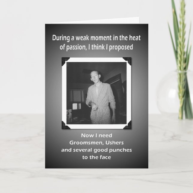 Convite Agora eu preciso padrinhos de casamento e (Frente)