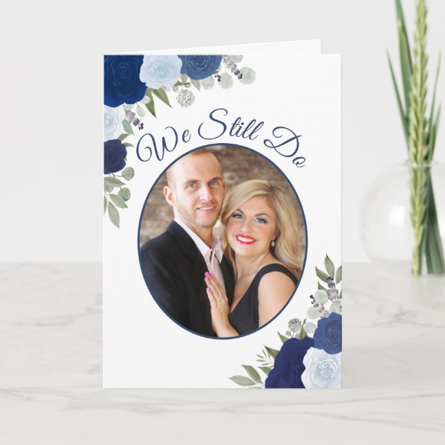 Convite Ainda fazemos Rosas Azuis no Aniversário de Casame (Frente)