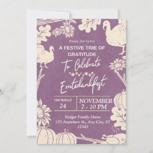 convite alemão de ação de graças