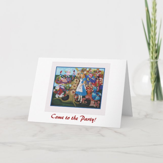 Convite Alice no país das maravilhas (Frente)