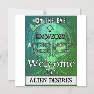 Convite Alienígena deseja o Halloween