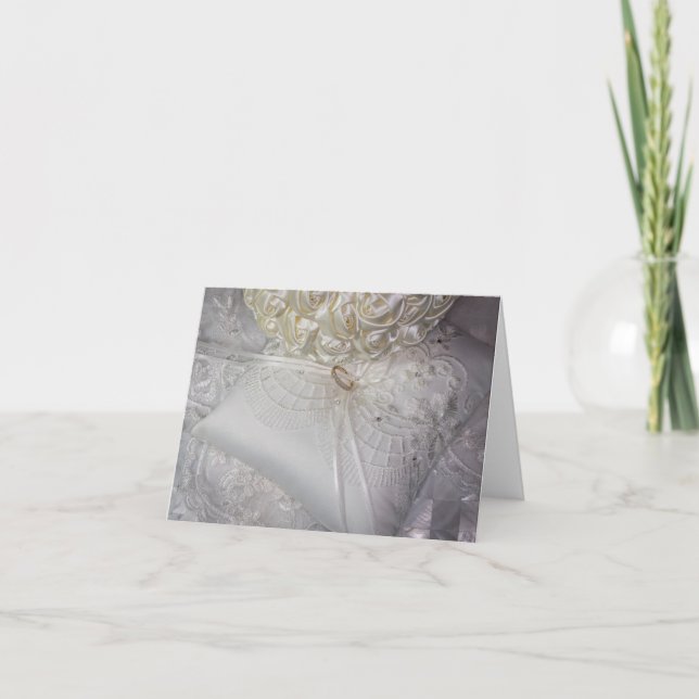 Convite Almofada para arrastar alianças com aliança sobre  (Frente)