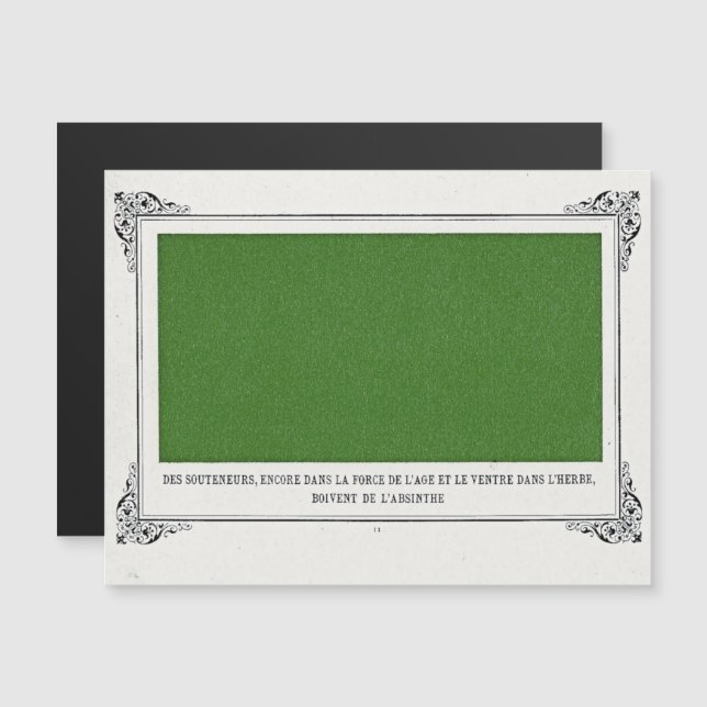 Convite Alphonse Allais, April Fools, Green, Abstrato Art (Frente/Verso)