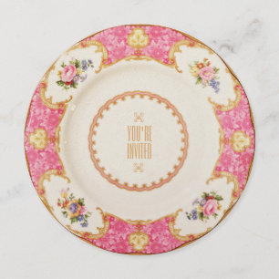 Convite alto do tea party do Victorian