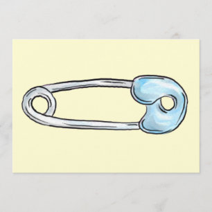 Convite amarelo do chá do pino da fralda