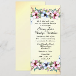 Convite Amarelo para Casamento Floral
