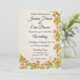 Convite amarelo vitoriano