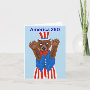 Convite América 250 Urso Tio Sam