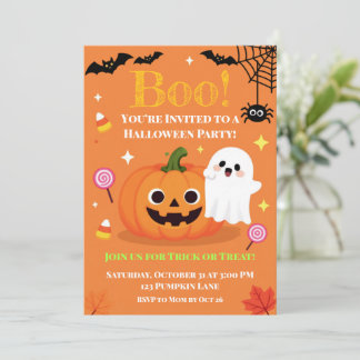 Convite Amigável para Festa de Halloween Infantil