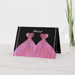 Convite AMIGO Bridesmaid Invite - Parceiros Sparkly PINK