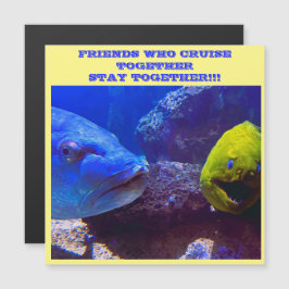 CONVITE AMIGOS QUE CRUZEM JUNTOS COM MAGNET DE PORTA