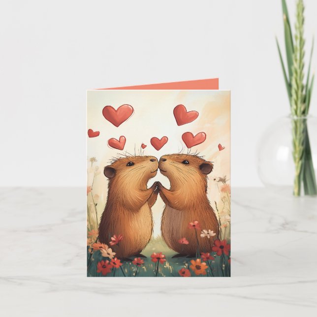 Convite Amor de Capybara - Um Momento Romântico (Frente)