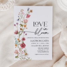 Convite Amor em Flor, Chá de Noiva com Flores Silv