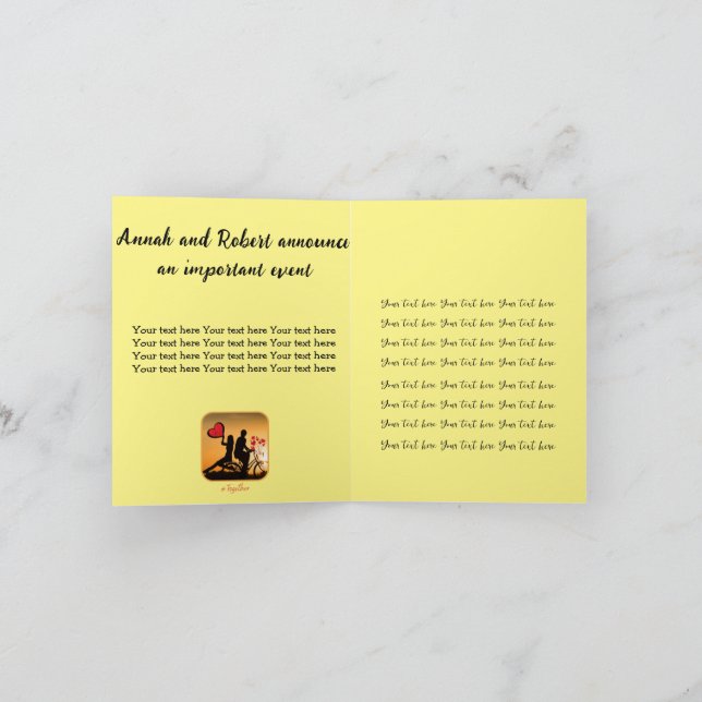 Convite Amor Romântico Sempre (Interior)