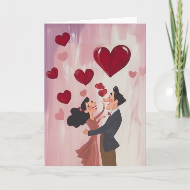 Convite Amor Whimsical no Ar (Frente)