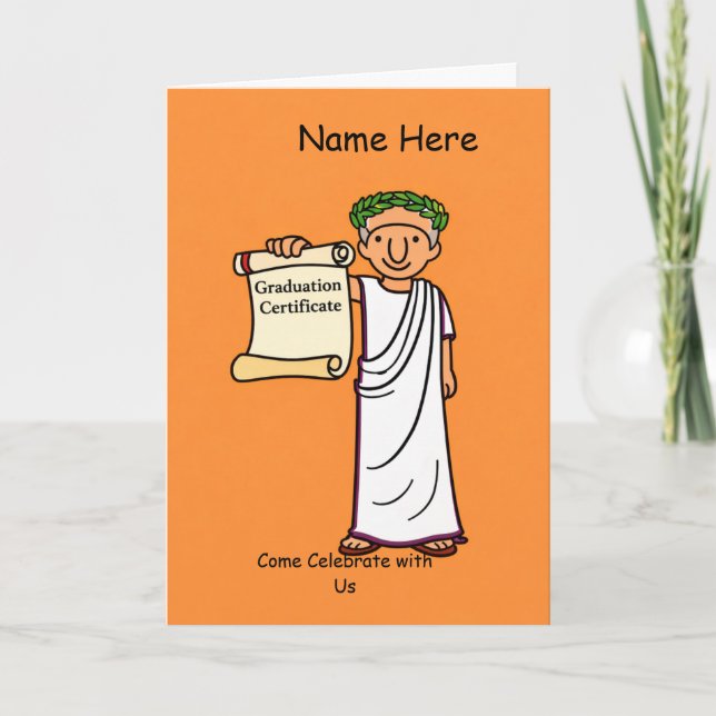 Convite Ancient Rome Graduation Invitation Classical Rome (Frente)