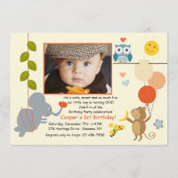 Convite animal da foto dos amigos