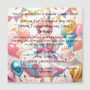 Convite Aniversário anime Personalizado