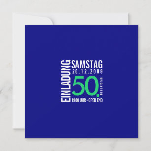 Convite aniversário azul ou cores próprias ()