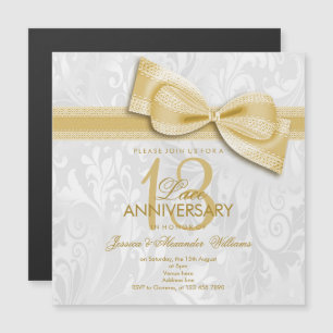 Convite Aniversário de 13 anos de casamento Damasco e Laço
