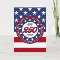 Aniversário de 250 anos da América com a bandeira