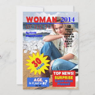 Convite aniversário de 30 anos PHOTO - Cobrir de R