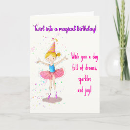 Convite Aniversário de Ballerina para uma garota especial
