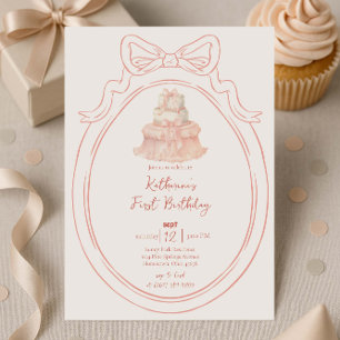 Convite Aniversário de Bolo e Arco