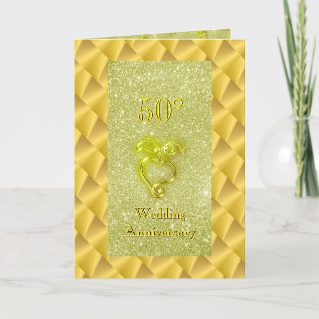 Convite Aniversário de casamento dourado (Frente)