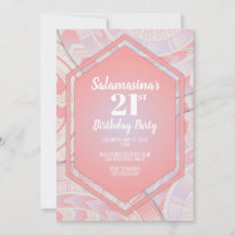 Convite Aniversário de Tatau Cotton Candy Diamond