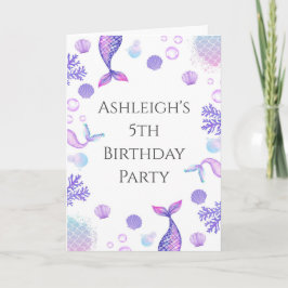 Convite Aniversário Temático de Sereia Roxa