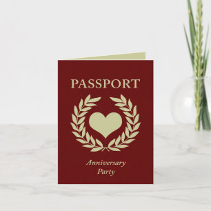 Convite anniversary party passport