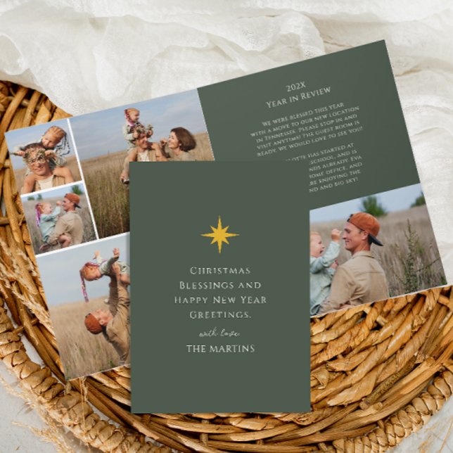 Convite Ano da Estrela de Natal na Colagem de Fotos de Rev (Criador carregado)
